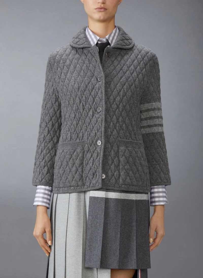 Яке от вълна с '4-bar' детайл Thom Browne