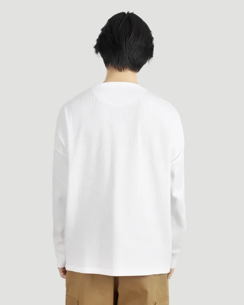 Overszied Long Sleeve T-Shirt in White — снимка 3