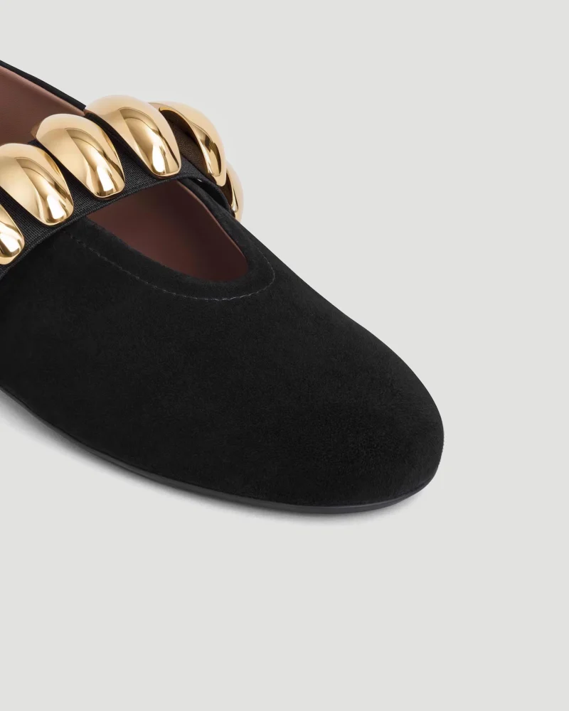 Jewel Ballet Flats in Suede — снимка 4