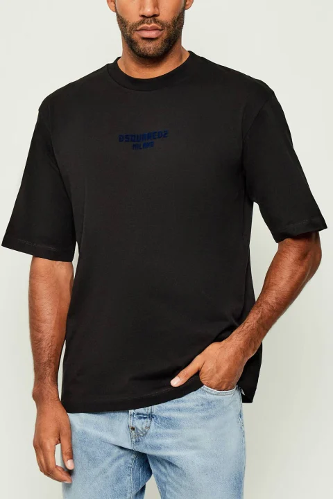 T-Shirt S74GD1455D20020 974 black + dark navy print — снимка 2