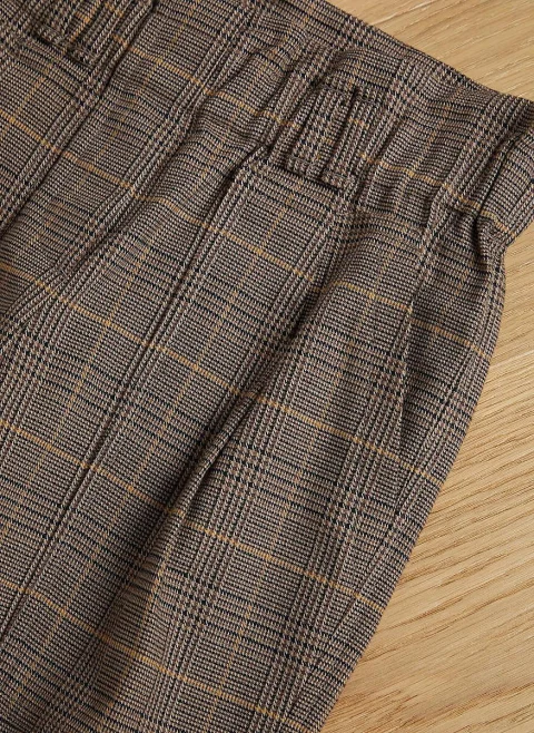 Кариран панталон Brunello Cucinelli Kids — снимка 2
