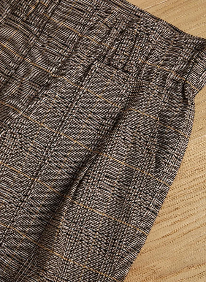 Кариран панталон Brunello Cucinelli Kids — снимка 2