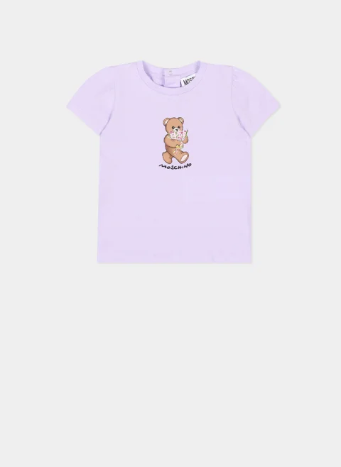 Тишърт с принт Moschino Kids