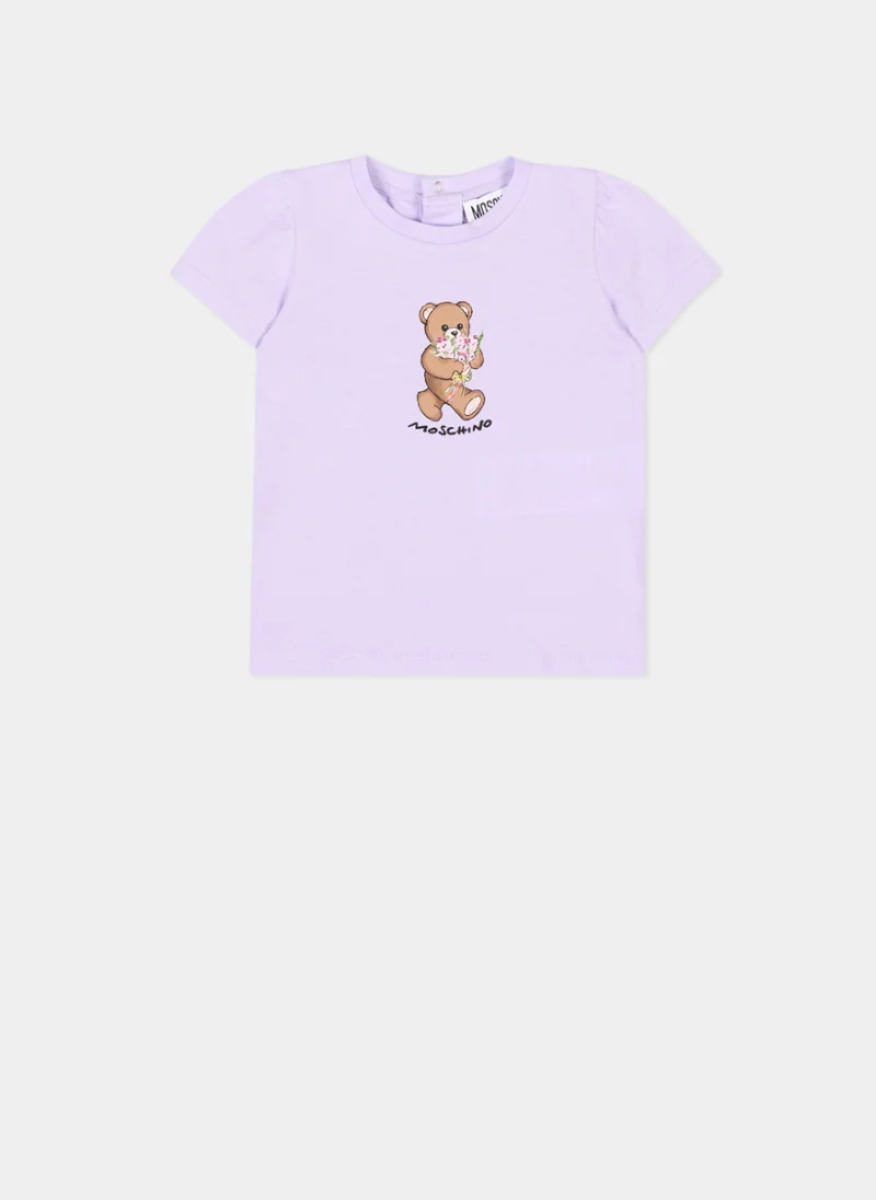 Тишърт с принт Moschino Kids