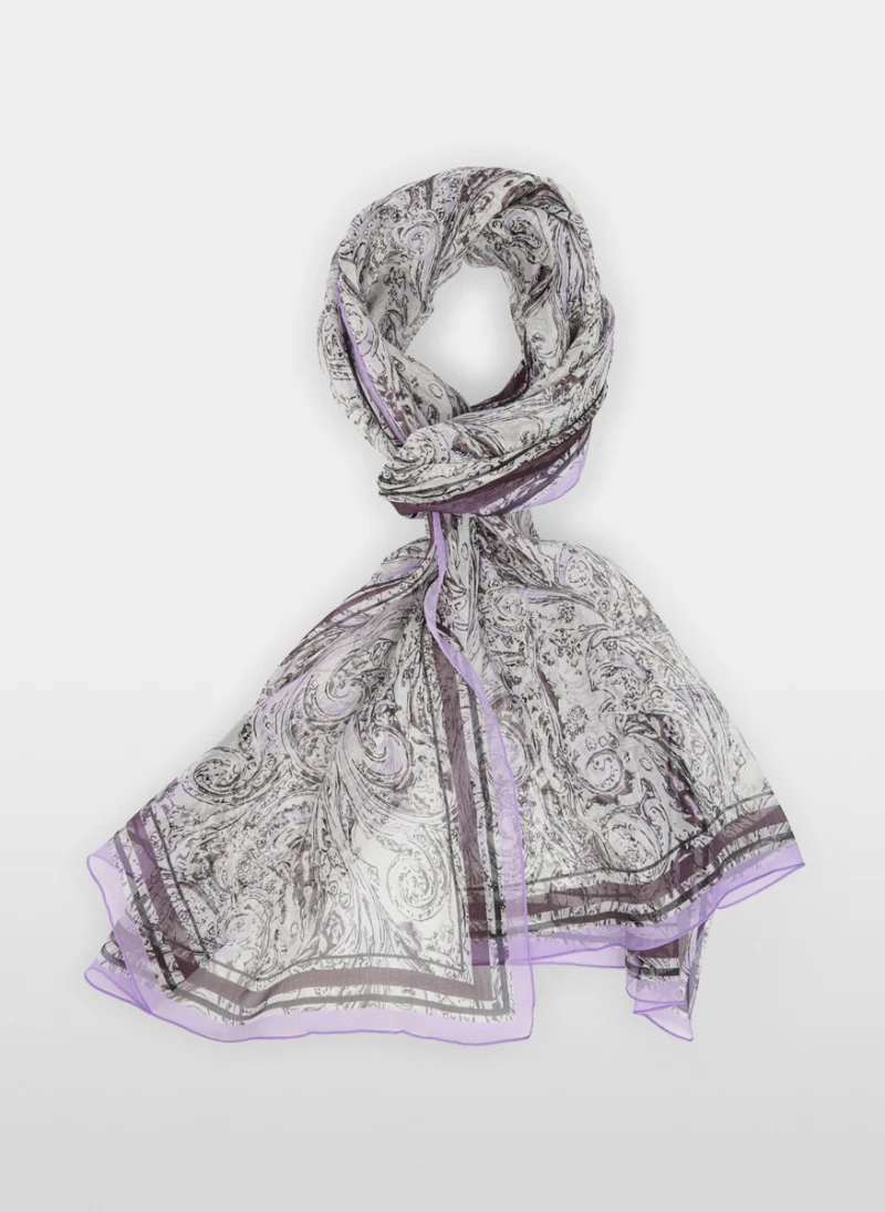 Шал от коприна с принт 'Ornamental' Marc Cain Collections