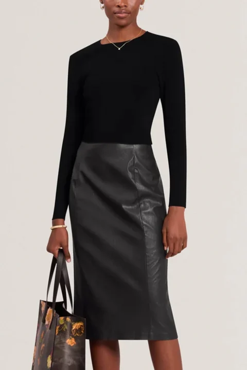 Рокля Siriela Pencil Mockable Midi 285105 black — снимка 2