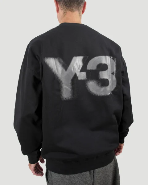 Logo Crew Sweatshirt in Black — снимка 4