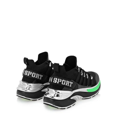Мъжки черни маратонки RUNNER CHROME SURFER PLEIN SPORT — снимка 7