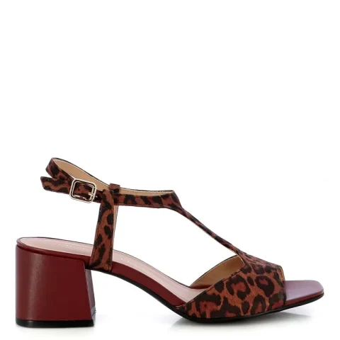 Дамски Сандали На Ток WIRTH – 265 PISA LEOPARD BROWN