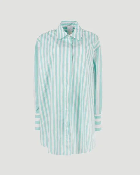 Striped Mini Shirt with Logo