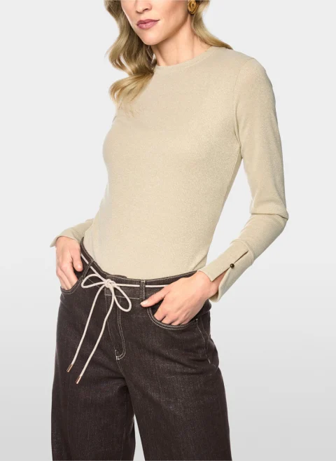 Втален пуловер с лурекс Marc Cain Collections