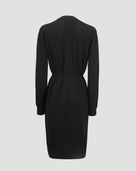 Merino Wool Cardigan in Black — снимка 3