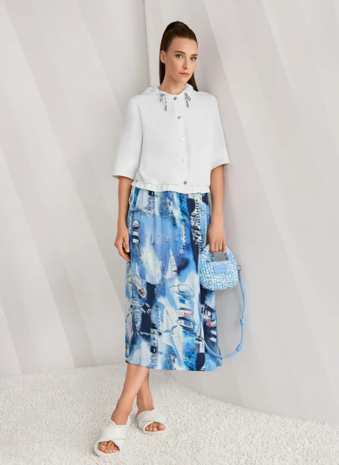 Късо яке с качулка Marc Cain Sports — снимка 6