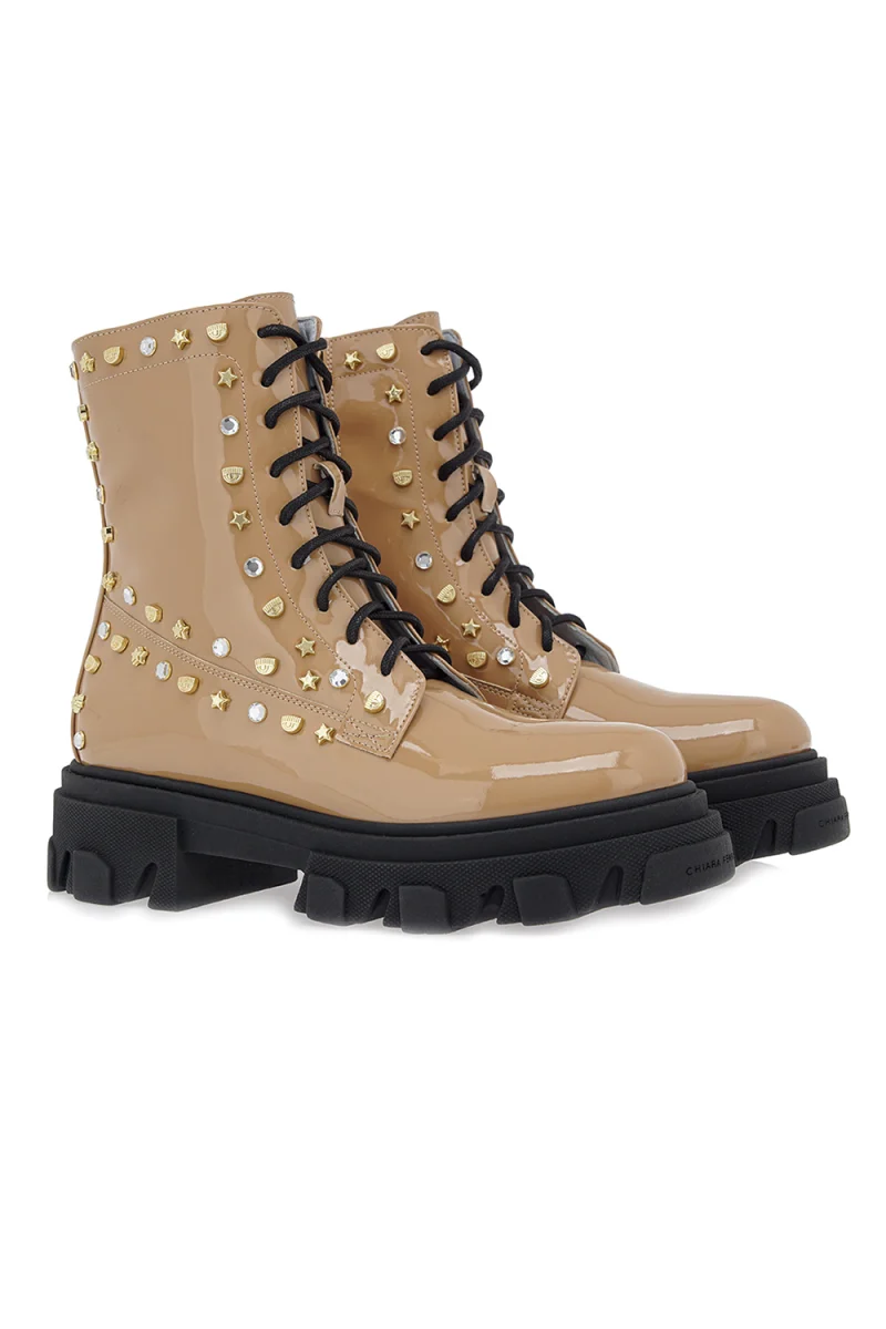 Ботуши CF3037 014 patent beige — снимка 2