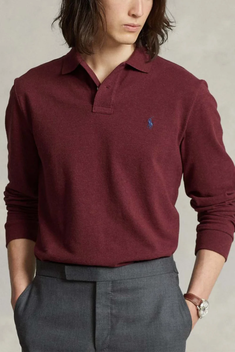Polo Lskccmslm2-Long Sleeve 710680790095 600 red — снимка 2