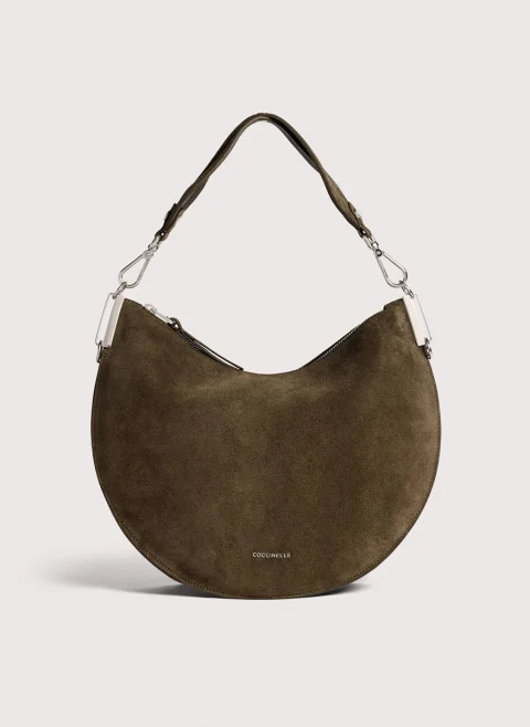 Велурена чанта Coccinelle Sunup Medium — снимка 6