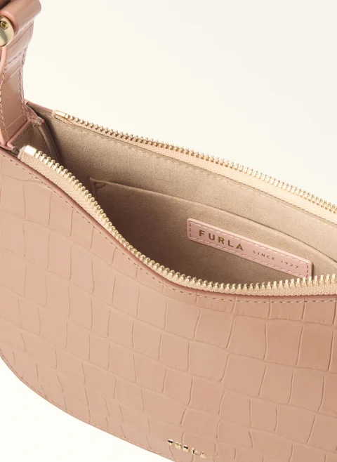 Кожена чанта Furla Sara Toni Cloudy Pink — снимка 3
