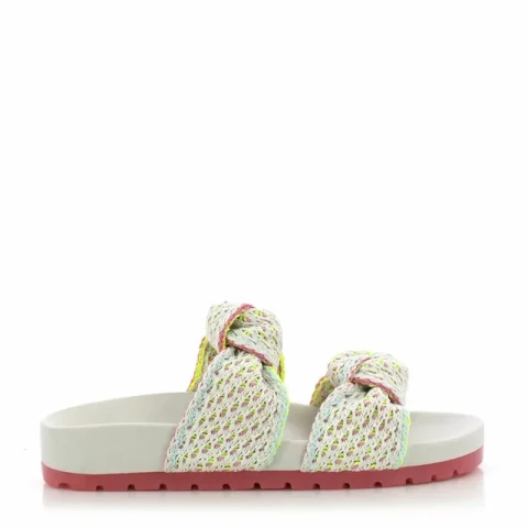 Дамски Плажни Чехли PETITE JOLIE – PJ7315 KNIT FLAT OFF WHITE