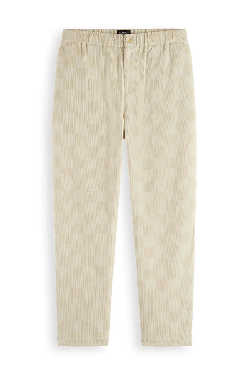 Панталон Fave-Check-Patterned Corduroy Jogger 178382 SC7347 parchment