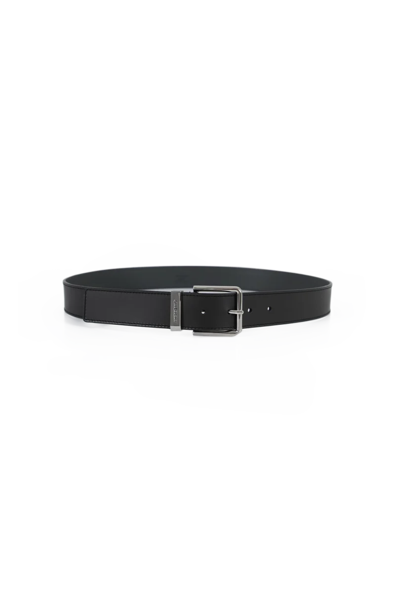 Gentleman Belt in Black Leather