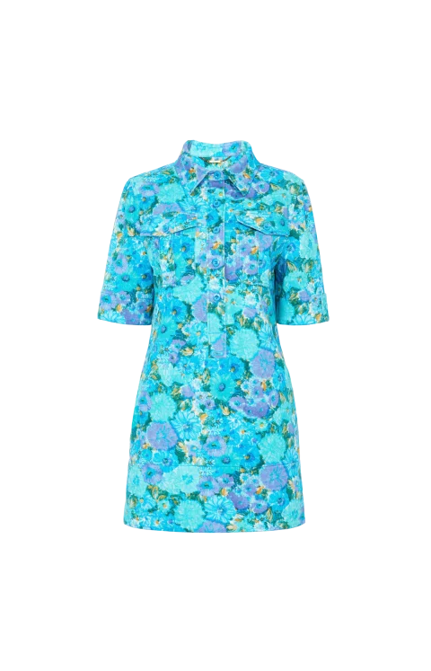 Mini Polo Dress in Cotton Drill