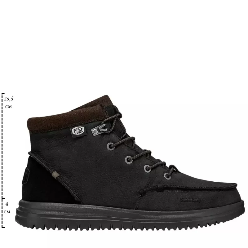 Мъжки Ежедневни Боти HEY DUDE – 40189-001 BRADLEY BOOT BLACK — снимка 5