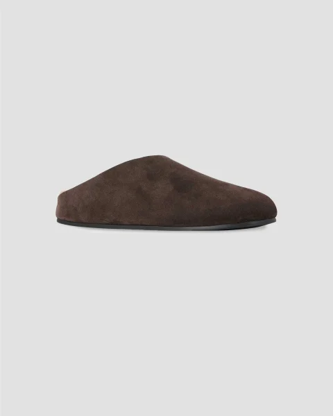Hudson Slide in Suede and Shearling — снимка 2