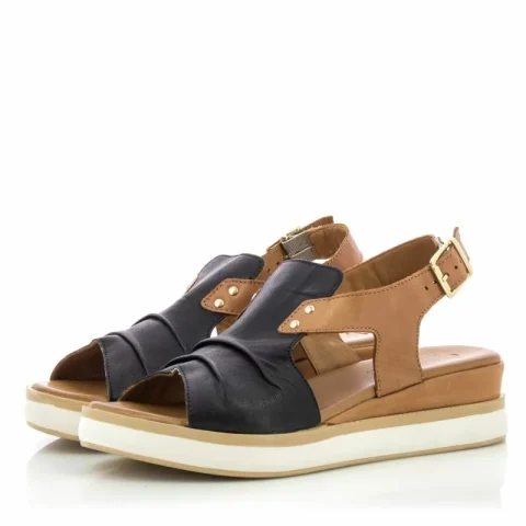Дамски Сандали На Платформа CARLO FABIANI – 133.1087 BLACK/COCONUT 01 — снимка 3