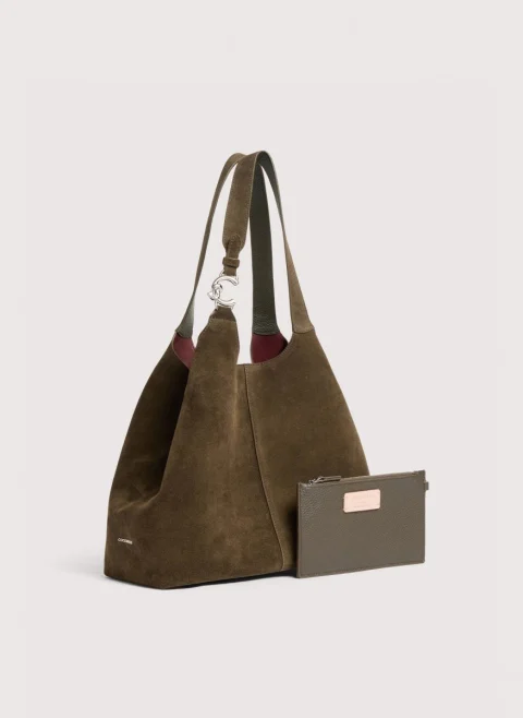 Велурена чанта Coccinelle C-Easy Large — снимка 12