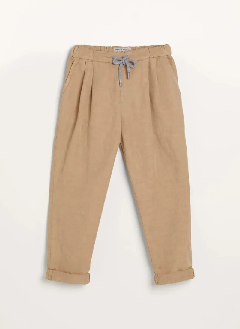 Панталон с лен Brunello Cucinelli Kids 8-10