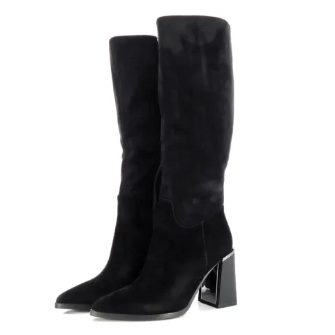 Ботуши На Ток CARLO FABIANI – 115921 BLACK SUEDE — снимка 3
