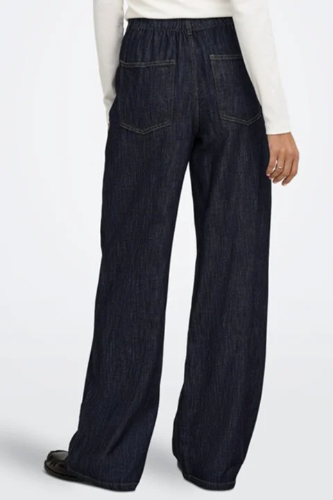 Jeans Onlmariko Hw Wideeat Qyt 15376836 BS000042 dark blue denim — снимка 2