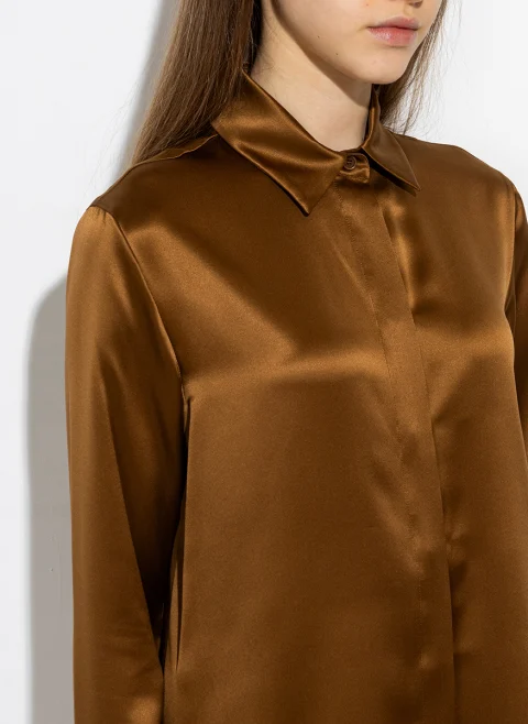 Риза от коприна Max Mara Mazurca — снимка 6