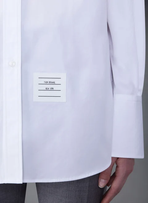 Риза от памучен поплин Thom Browne — снимка 6