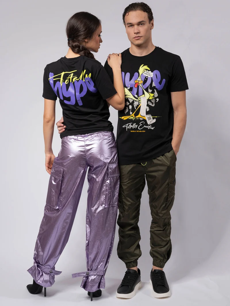 Черна тениска TOTALLY x hype — снимка 8