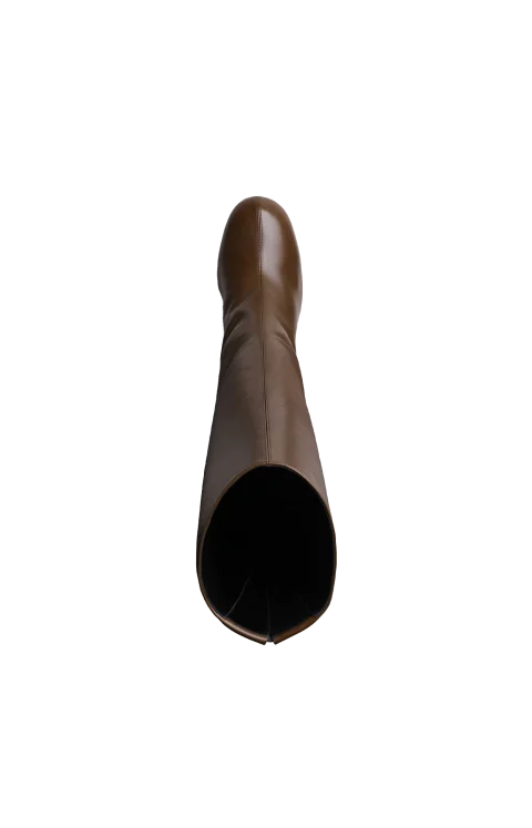 Slouchy High Boot in Bronze — снимка 4