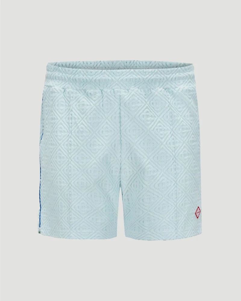 Monogram Towelling Shorts in Blue