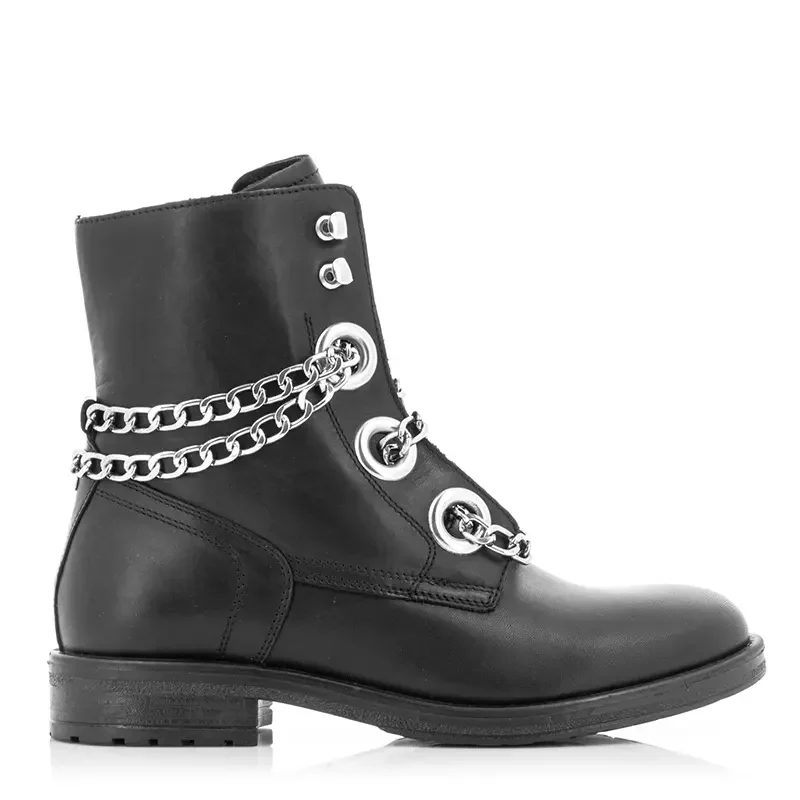 Дамски Кубинки CARLO FABIANI – ANFIBIO 04 BLACK PLAIN