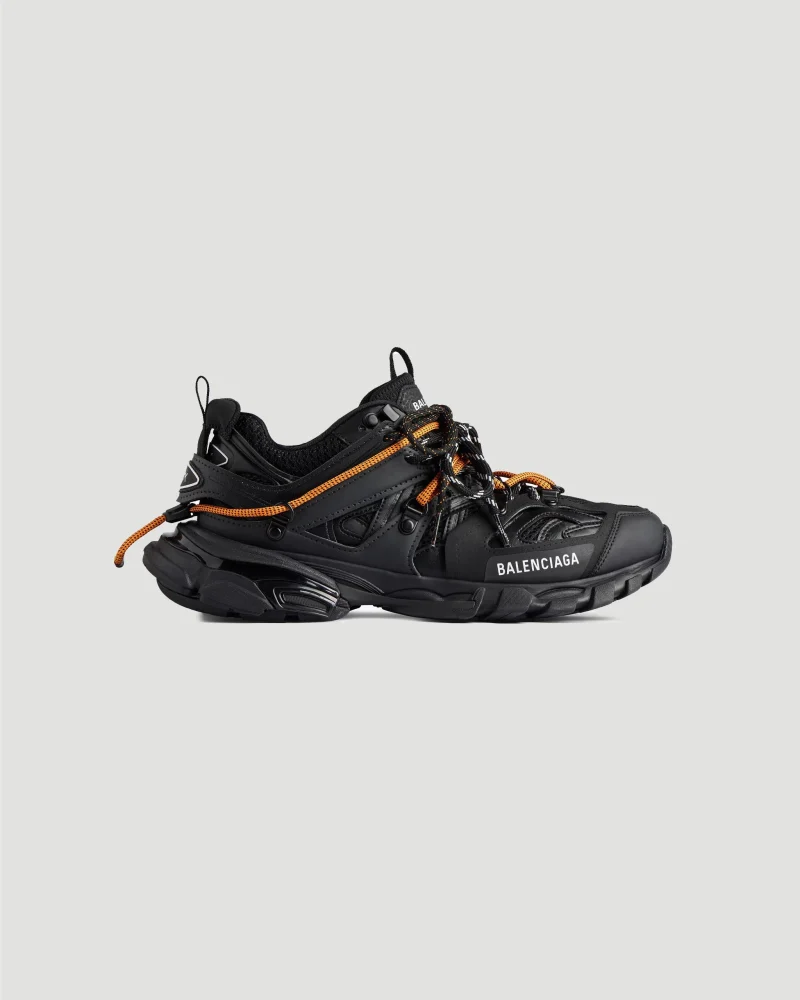 Track Trail Laces Sneaker in Black and Orange