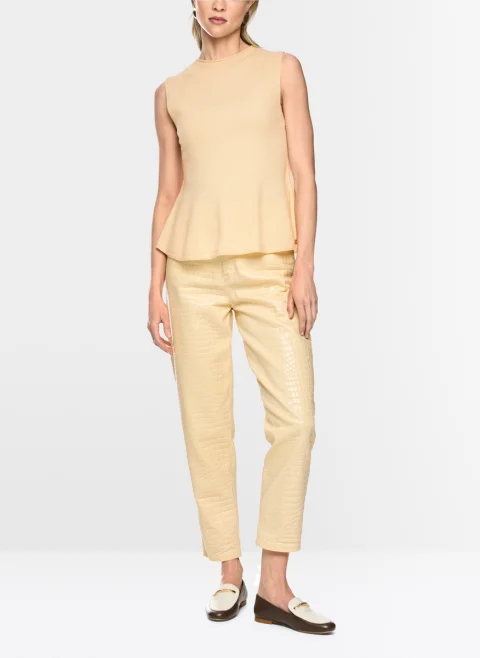 Топ от фино плетиво с пеплум Marc Cain Collections — снимка 2