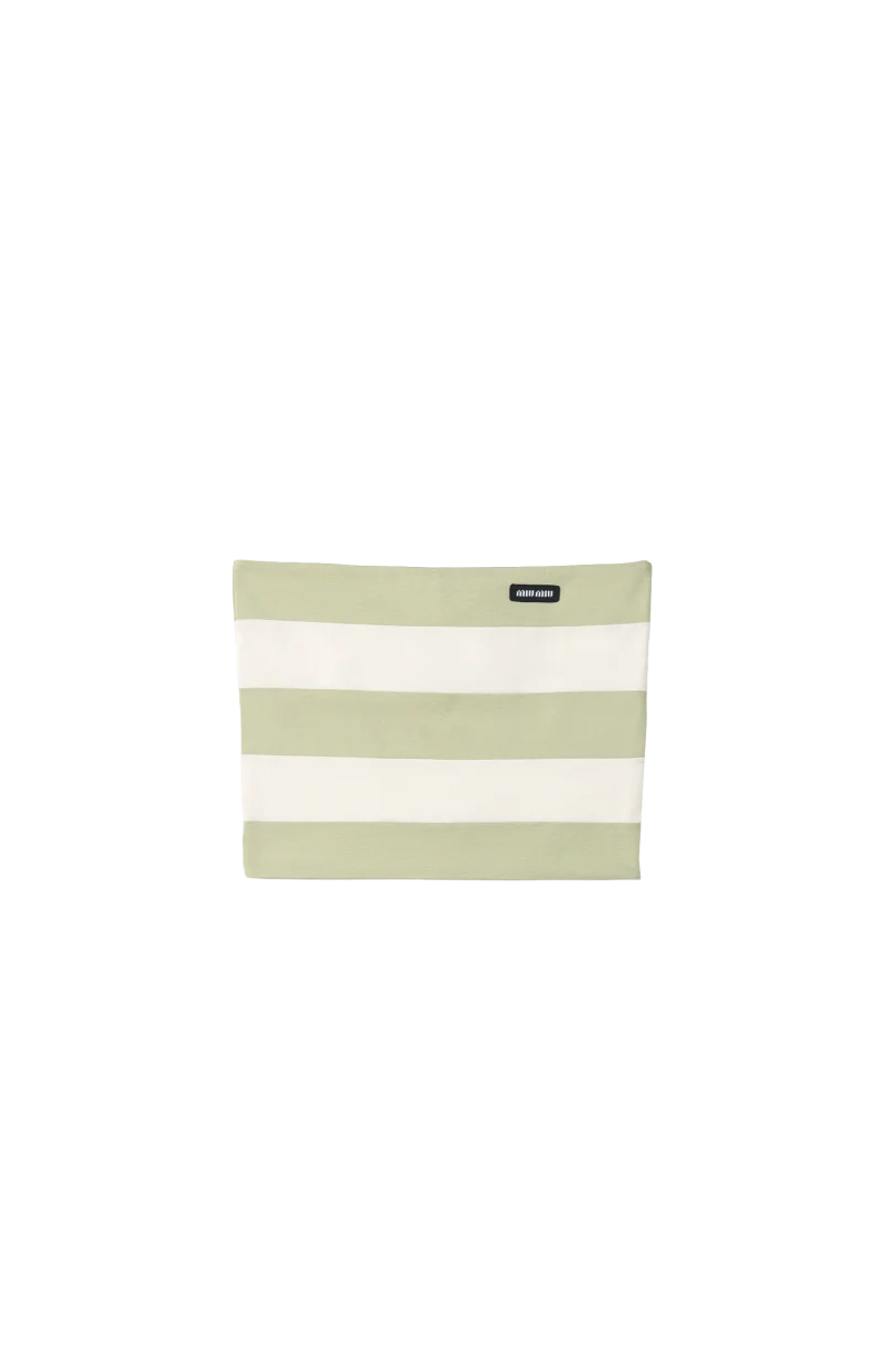 Striped Jersey Top in Pale Rose/Agave