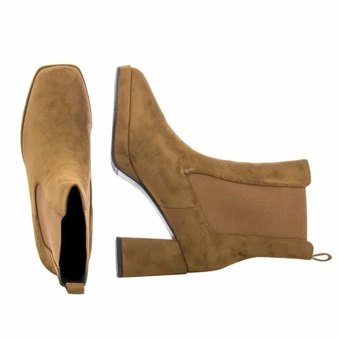 Дамски Боти На Ток QUEEN HELENA – ZM9227-CAMEL — снимка 5