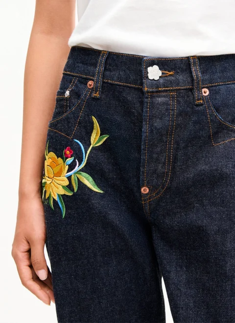 Деним с флорална бродерия 'Wildflower' Kenzo — снимка 4