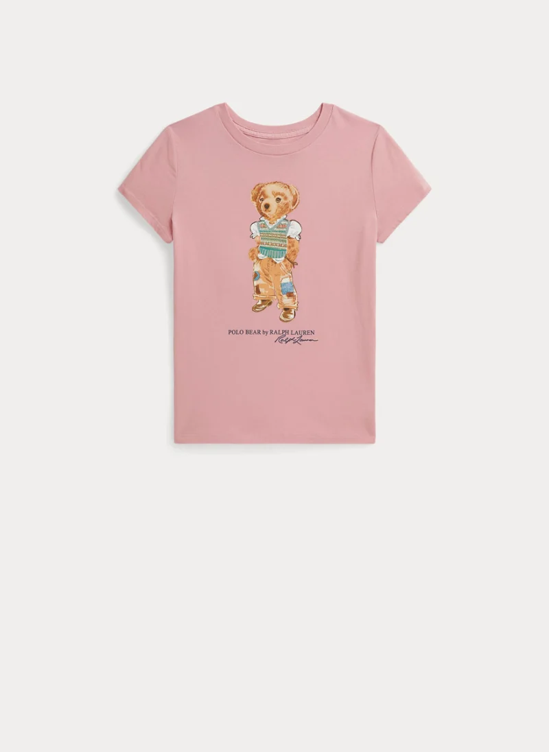 Тишърт с принт 'Polo Bear' Ralph Lauren Kids 7-14