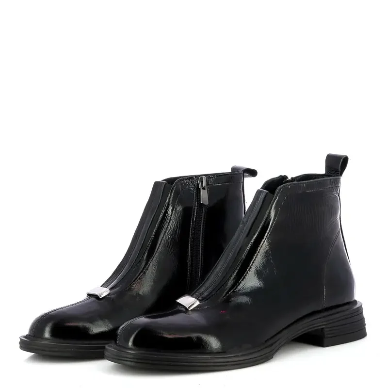 Дамски Равни Боти CARLO FABIANI – 261-1120 BLACK NAPLACK — снимка 3