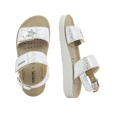 Сандали Момичета GEOX – J15EAA C1007 J SANDAL COSTAREI GI SILVER — снимка 5