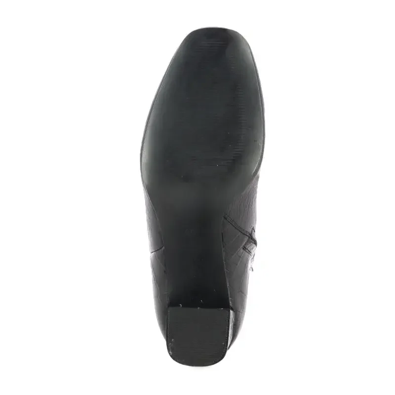Дамски Боти На Ток CARLO FABIANI – 343107- black croco — снимка 4
