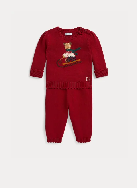 Комплект за бебе от плетиво Ralph Lauren Kids
