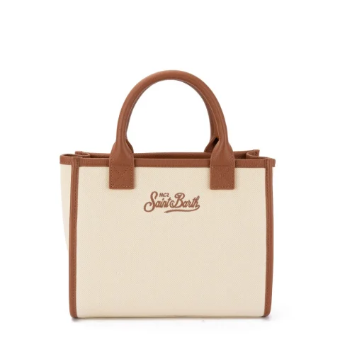 Дамска бежова чанта Vanity SAINT BARTH — снимка 6