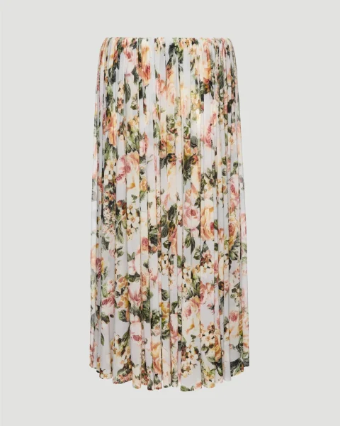 Gathered Waist Skirt in Floral Print — снимка 2